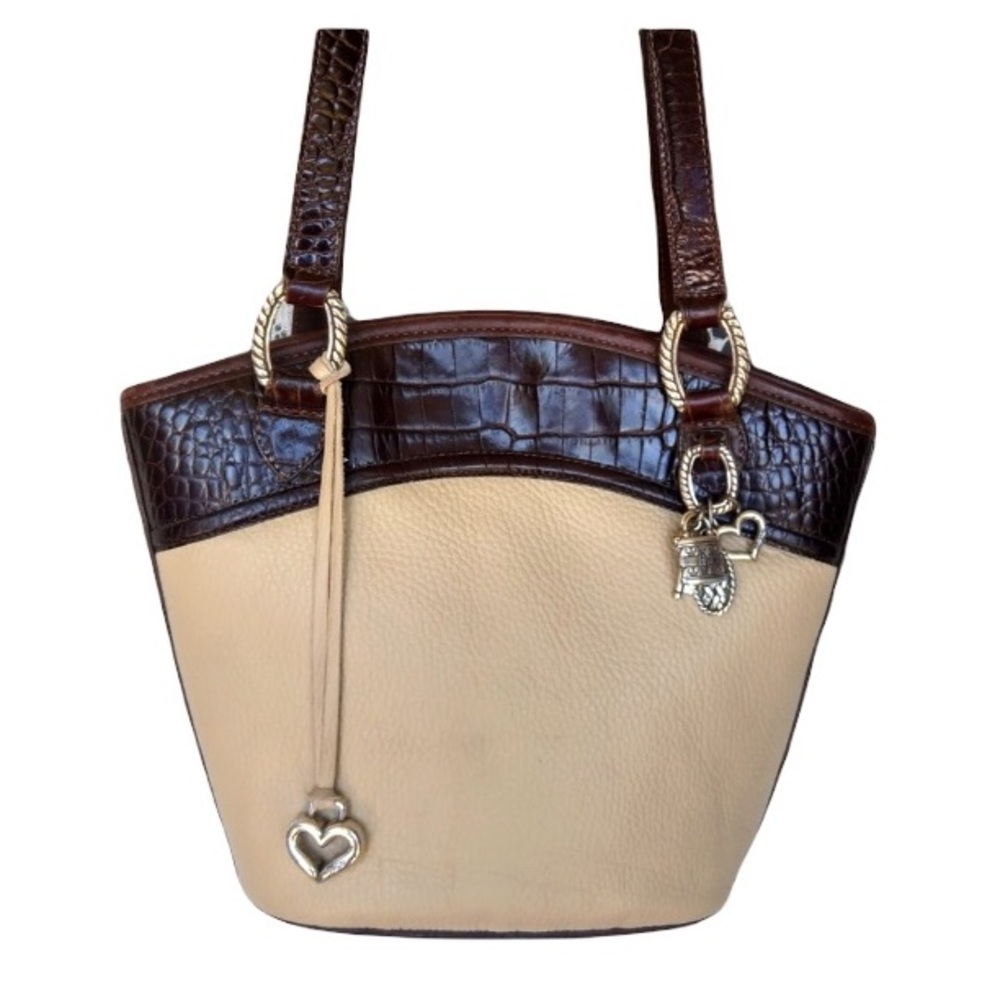 🆓 Bag ❤️Brighton Melanie Brown & Crème Shoulder/Tote Bag